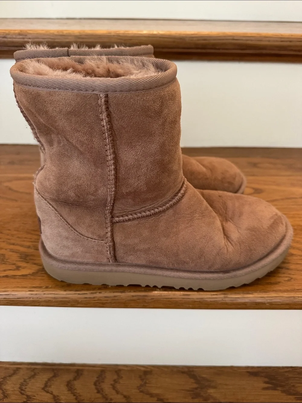 Kids Uggs Brown Shearling-Lined Winter Boots